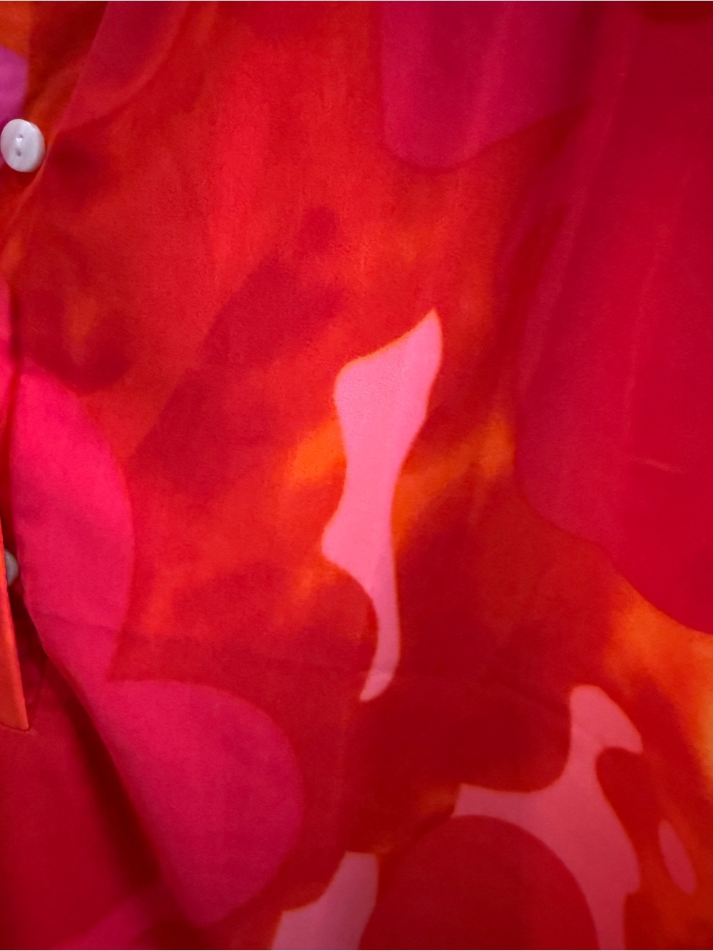 Source Unknown Vibrant Red and Pink Floral Popover Tunic - Picture 5 of 8